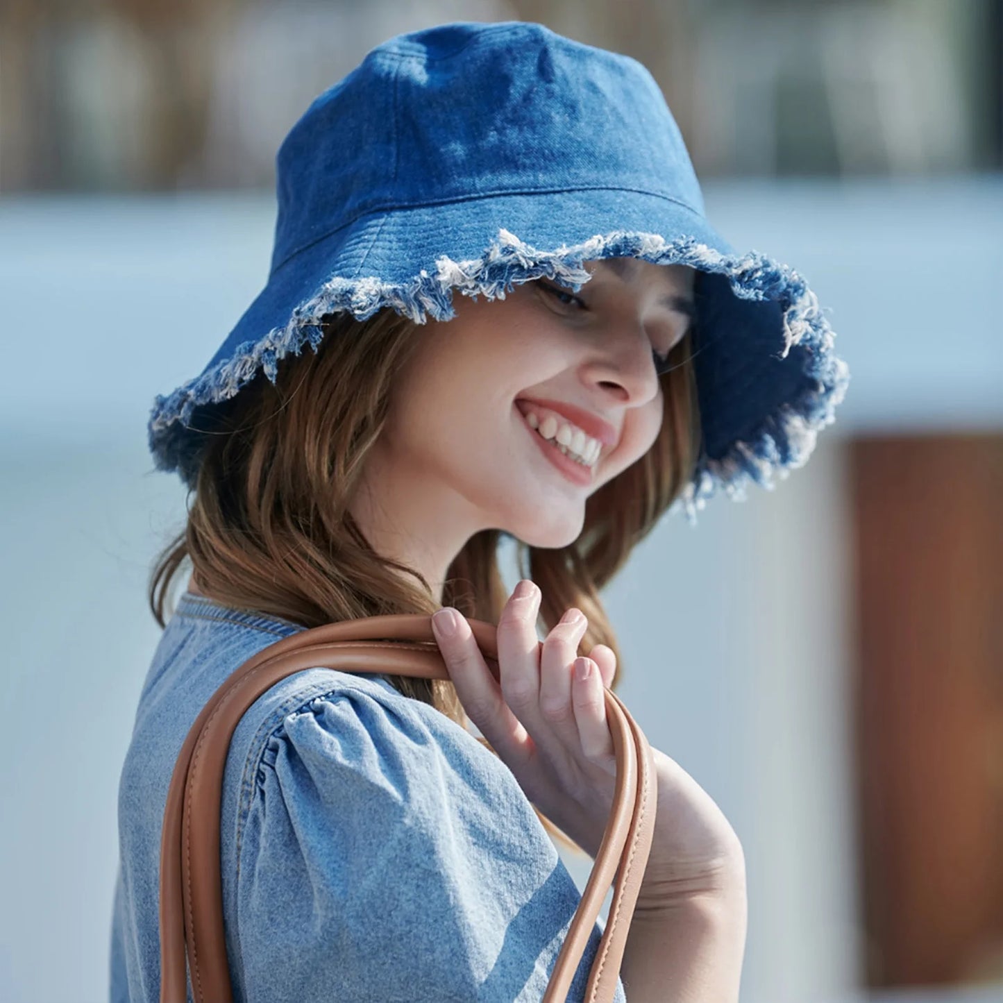 Trendy Summer Denim Bucket Hat
