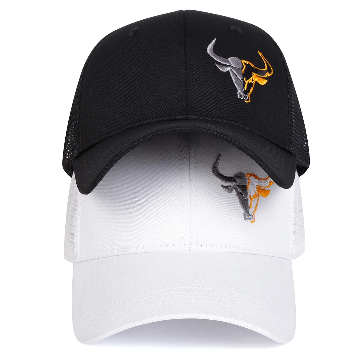 Unisex Ox Head Embroidery Baseball Net Caps