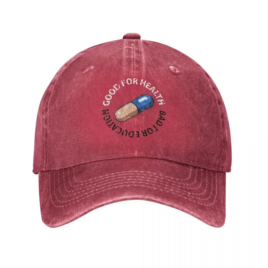 Akira Curious Pill Vintage Denim Baseball Cap