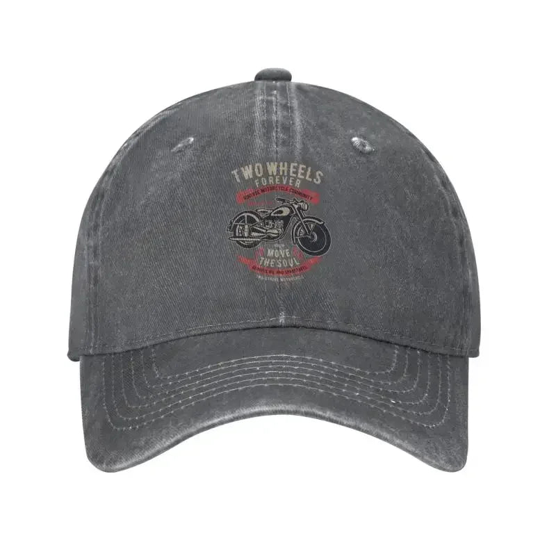 Vintage Cotton Motorcycle Community Adjustable Baseball Cap
