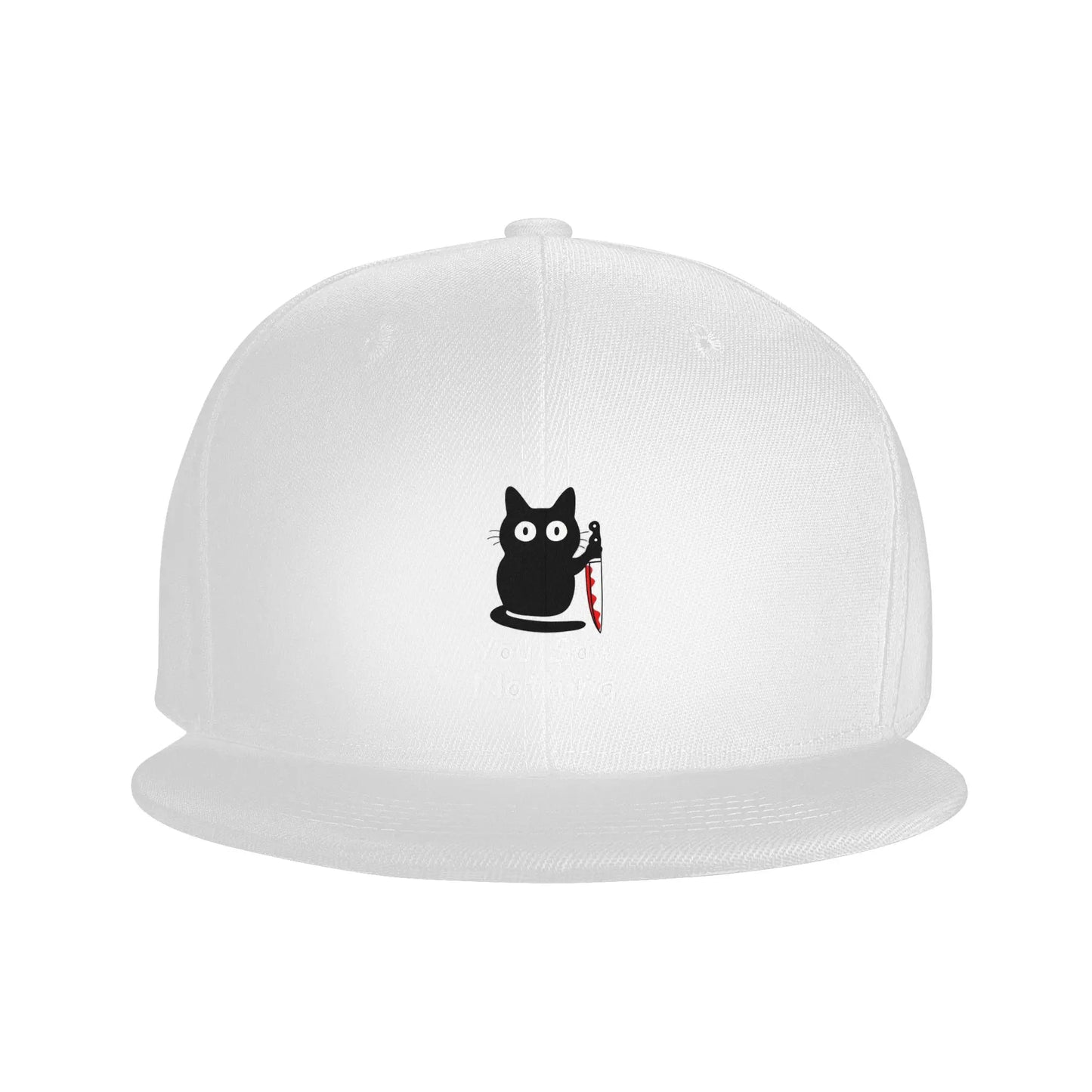 Black Cat Murder Cat Breathable Snapback Cap
