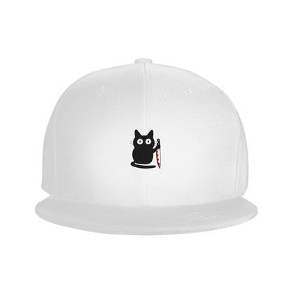 Black Cat Murder Cat Breathable Snapback Cap