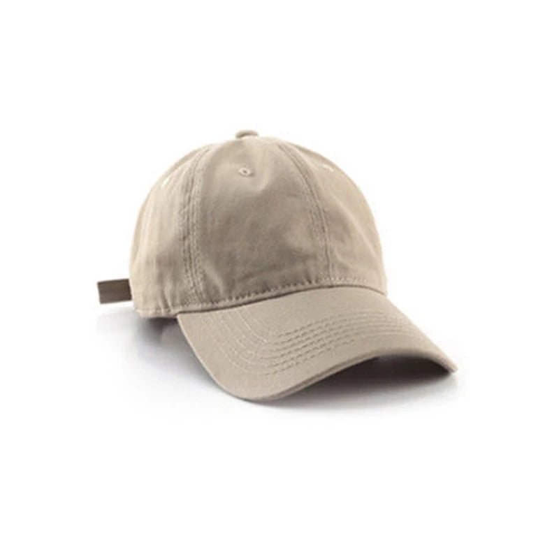 Unisex Plain Cotton Korean Style Baseball Cap