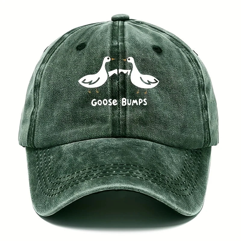 Retro Goose Print Casual Dad Baseball Cap