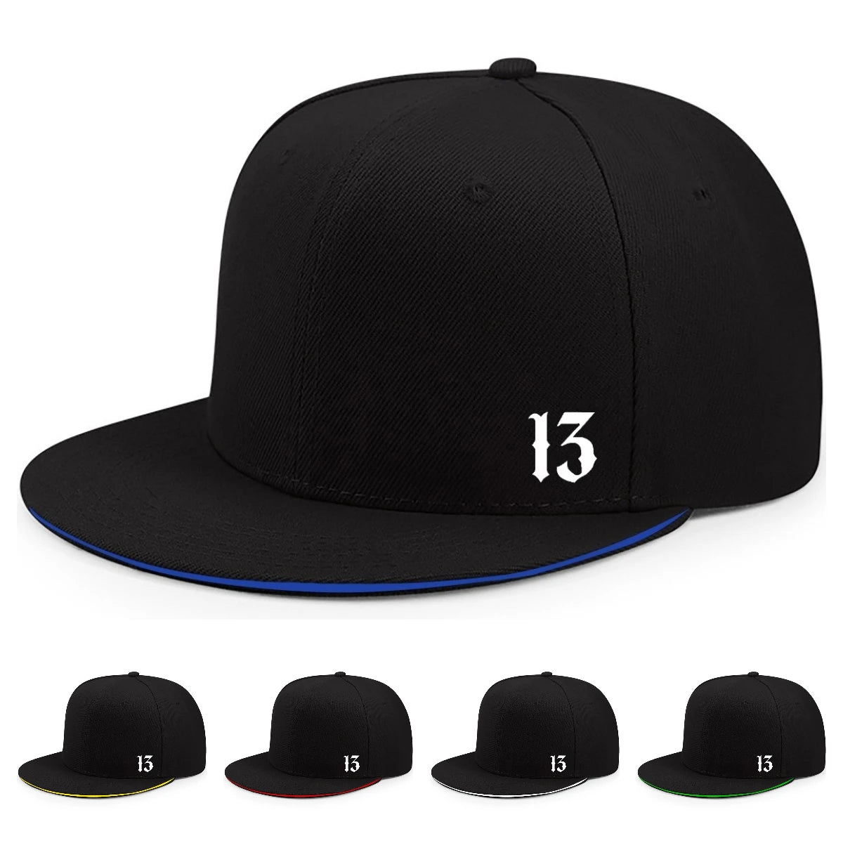 Adjustable Logo Flat Brimmed Hat