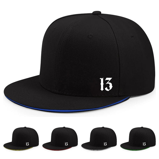 Adjustable Logo Flat Brimmed Hat