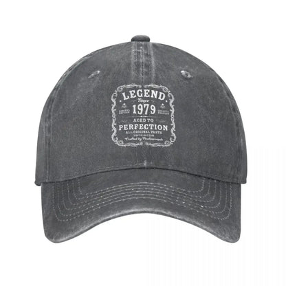 Vintage Since 1979 Distressed Cotton Baseball Cap