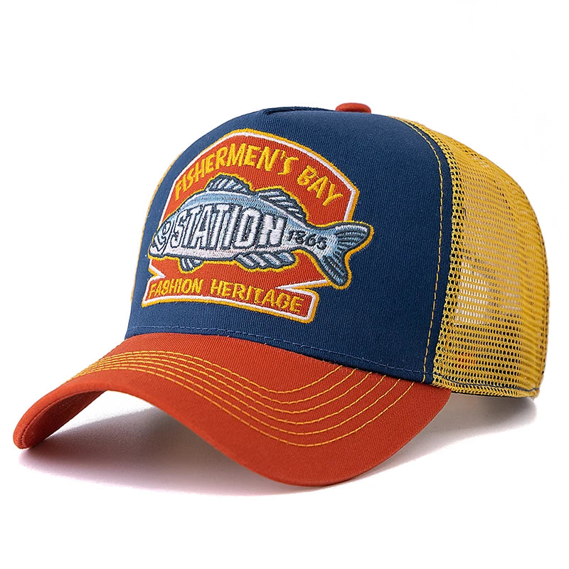 Unisex Summer Fishing Breathable Mesh Baseball Cap