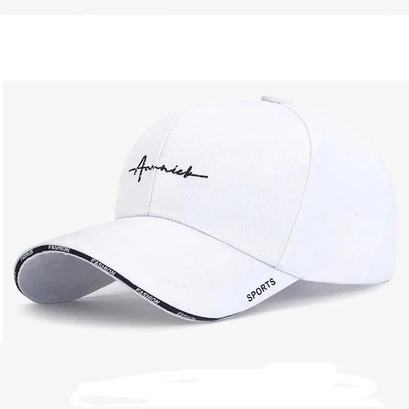 Korean Letter Embroidered Breathable Sports Baseball Cap