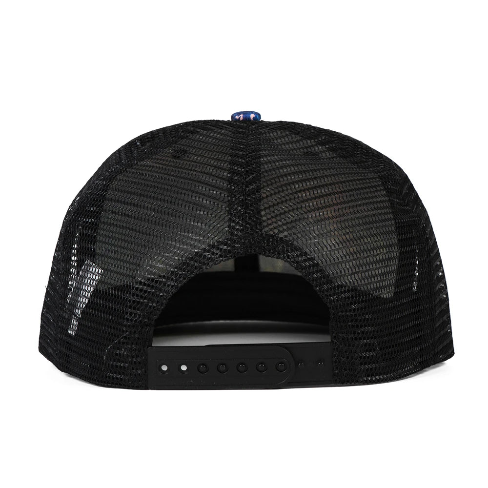 Peafowl Feather Printed Flat Visor Baseball Cap