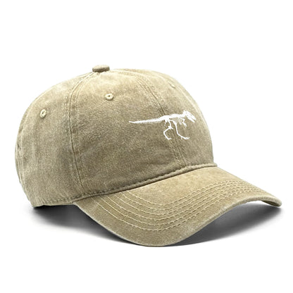 Skeleton Dinosaur Print Retro Adjustable Baseball Cap