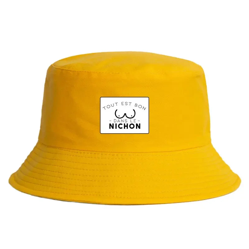 Tout Est Bon Reversible Print Bucket Hat