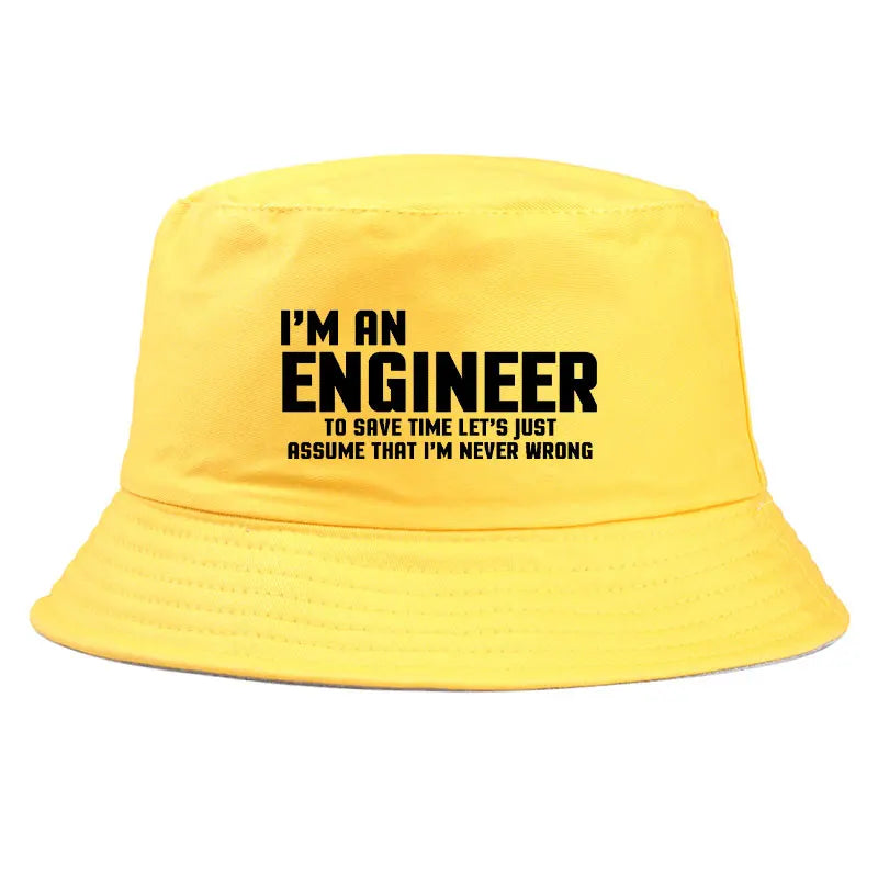 I Am Engineer Funny Cotton Bucket Hat