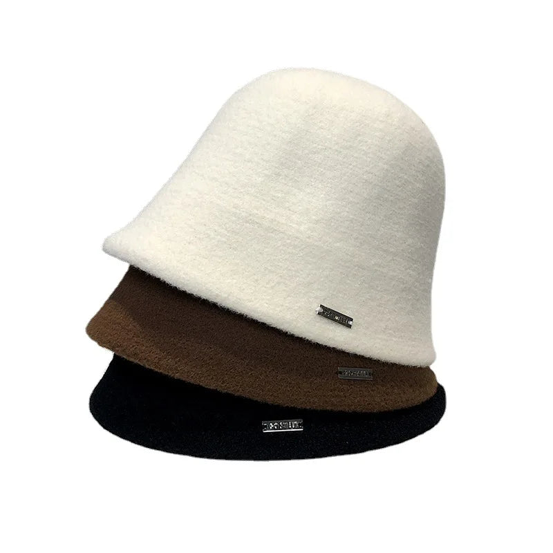 Japanese Wool Knitted Winter Bucket Hat