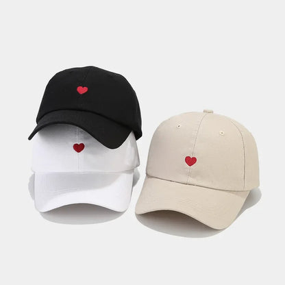 Heart Love Embroidered Cap