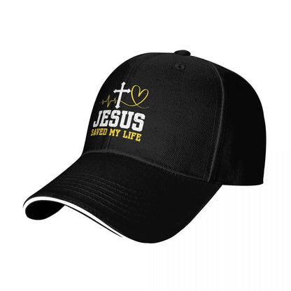 Jesus Saved My Life Logo Baseball Cap