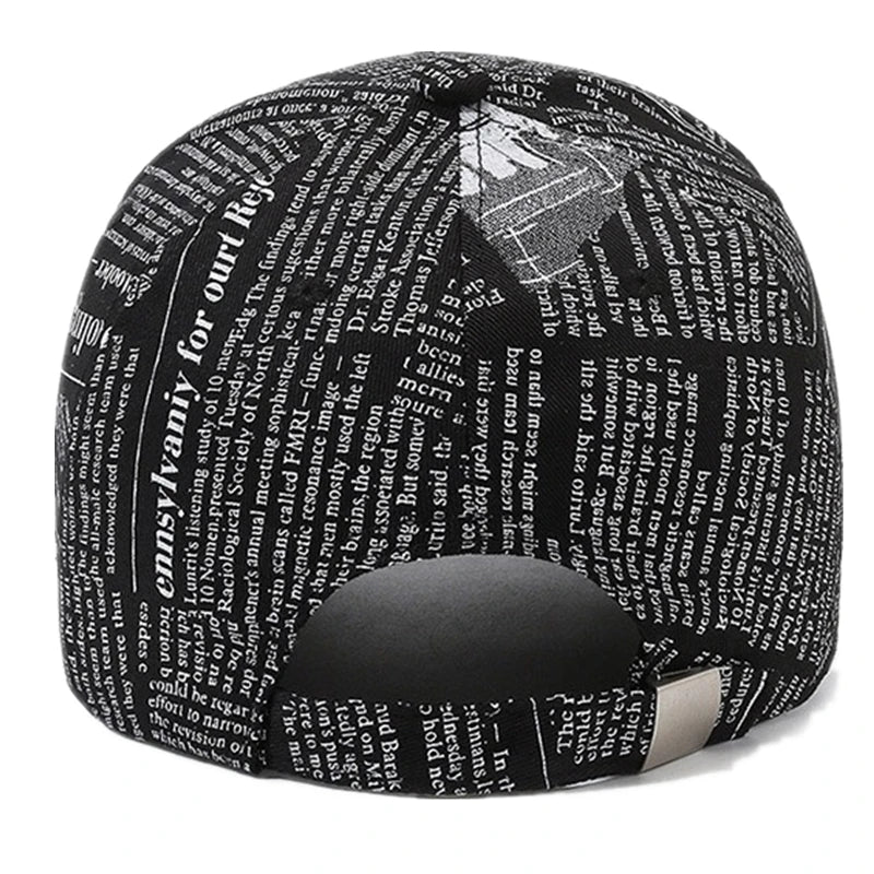 Graffiti Newspaper Baseball Cap