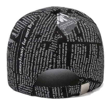 Graffiti Newspaper Baseball Cap