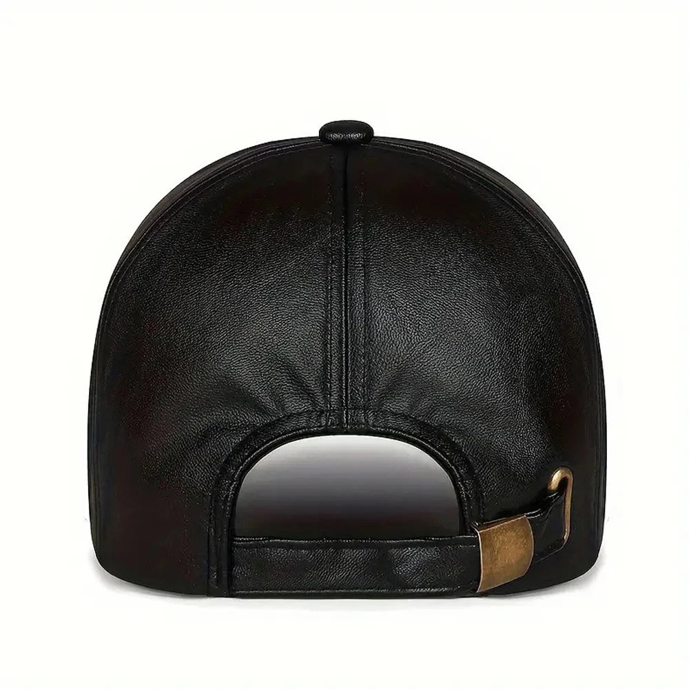 PU Leather Plush Warm Baseball Hat