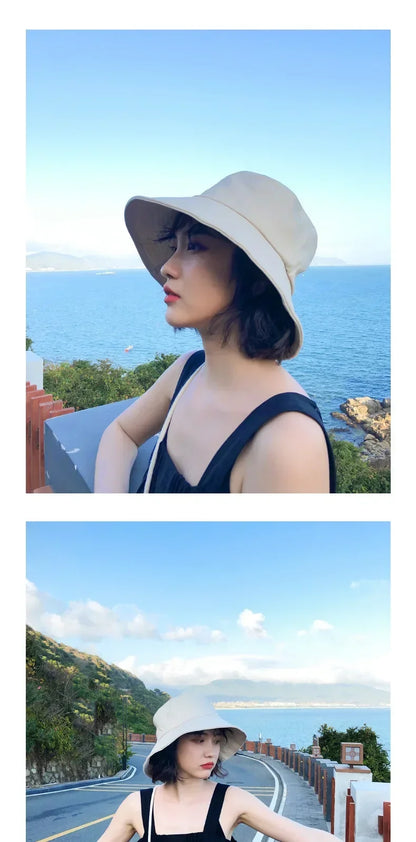 Unisex Cotton Summer Bucket Hat – Foldable Sun Protection Cap