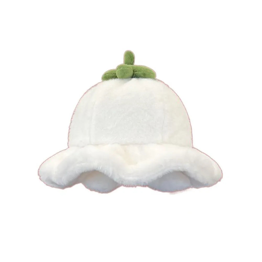 Cute Tomato Plush Winter Bucket Hat