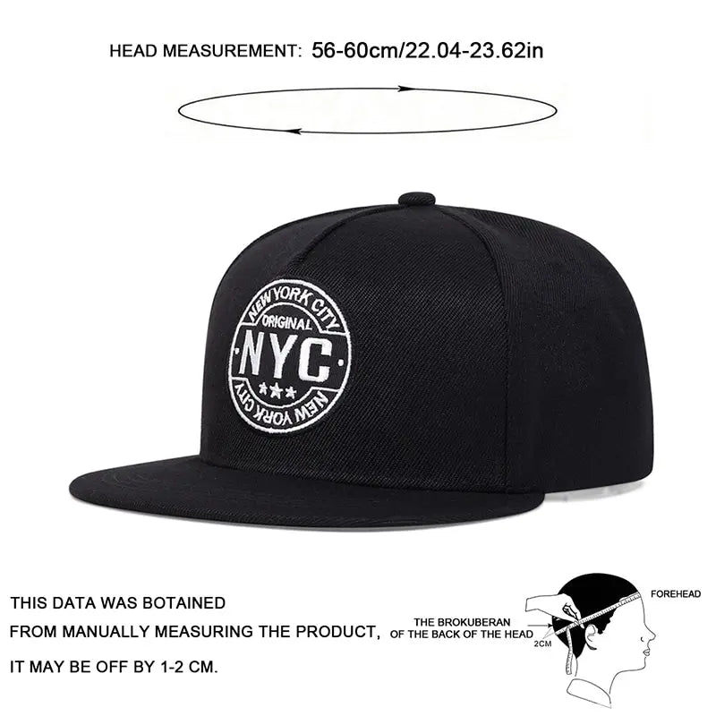 Unisex NEW YORK CITY Letter Embroidery Hip-hop Hats