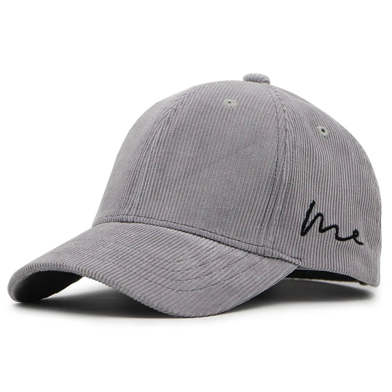 Oversize Corduroy Big Head Baseball Cap