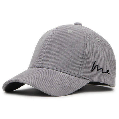 Oversize Corduroy Big Head Baseball Cap