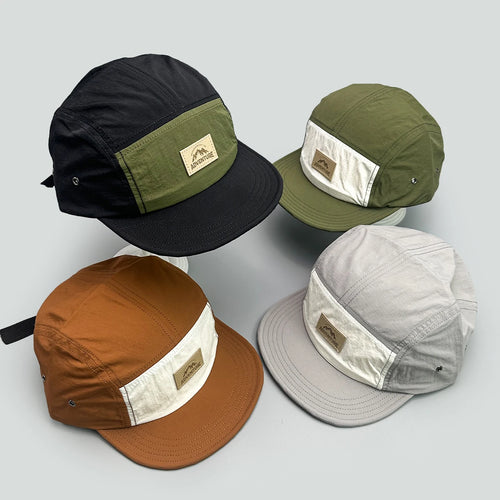 Quick Dry Letters Color Block Breathable Snapback Cap