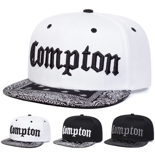 Unisex COMPTON Letter Embroidery Hip-hop Hats