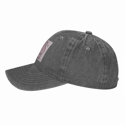 Asamimichaan Washed Denim Casual Adjustable Baseball Cap