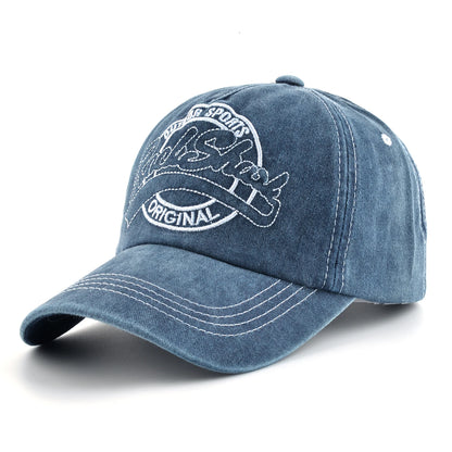 Unisex Vintage Embroidered Letter Baseball Cap