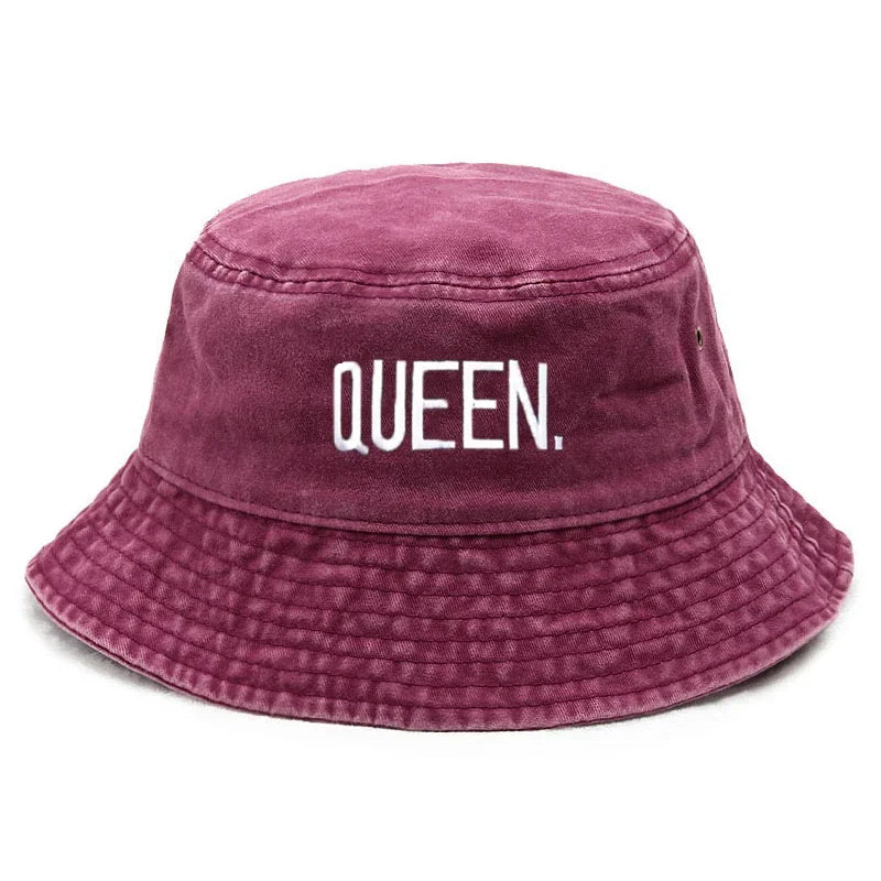 Custom Queen Embroidered Vintage Hip Hop Bucket Hat