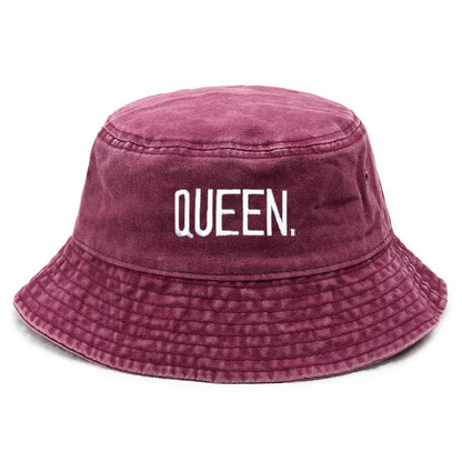 Custom Queen Embroidered Vintage Hip Hop Bucket Hat