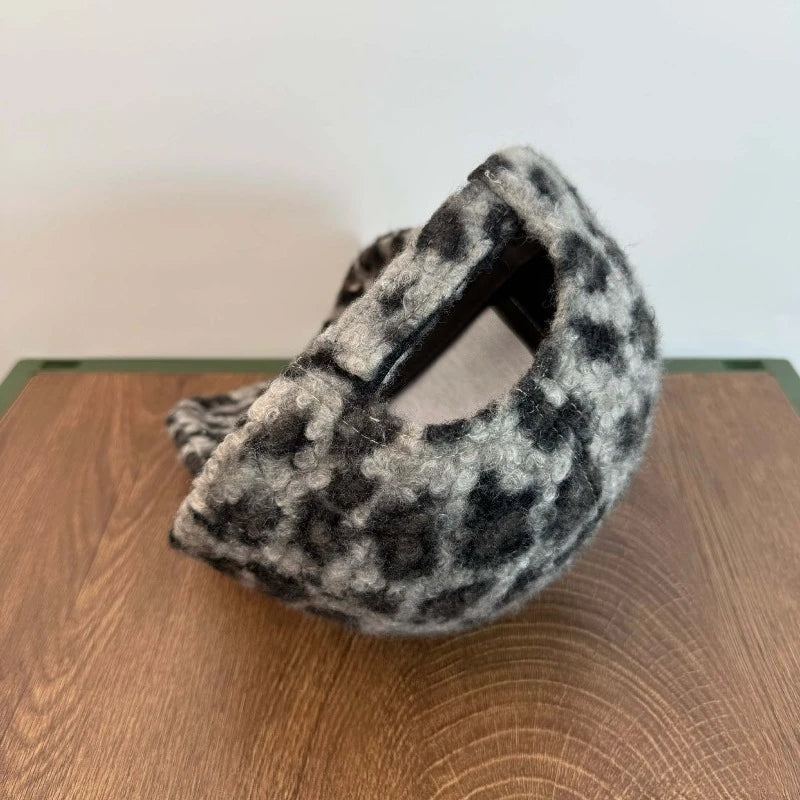 Leopard Print Plush Baseball Hat