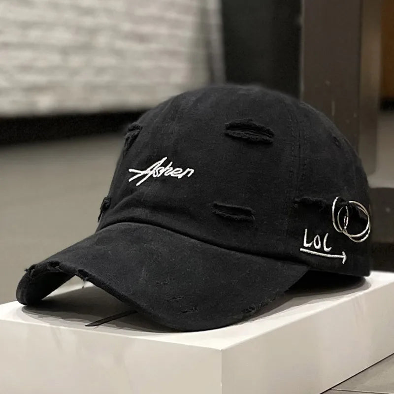 Vintage Washed Distressed Embroidered Unisex Baseball Cap