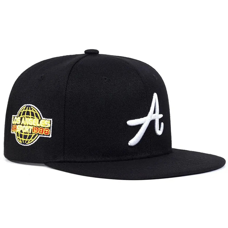 Unisex Gothic Letter Embroidery Snapback Cap
