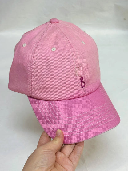 Hand Dyed Monogram Embroidered Cotton Baseball Cap