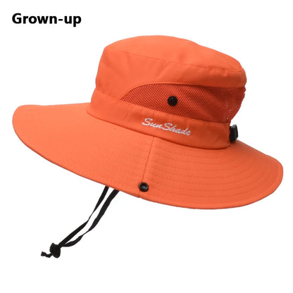 Summer Foldable Breathable Ponytail Mask Bucket Hat