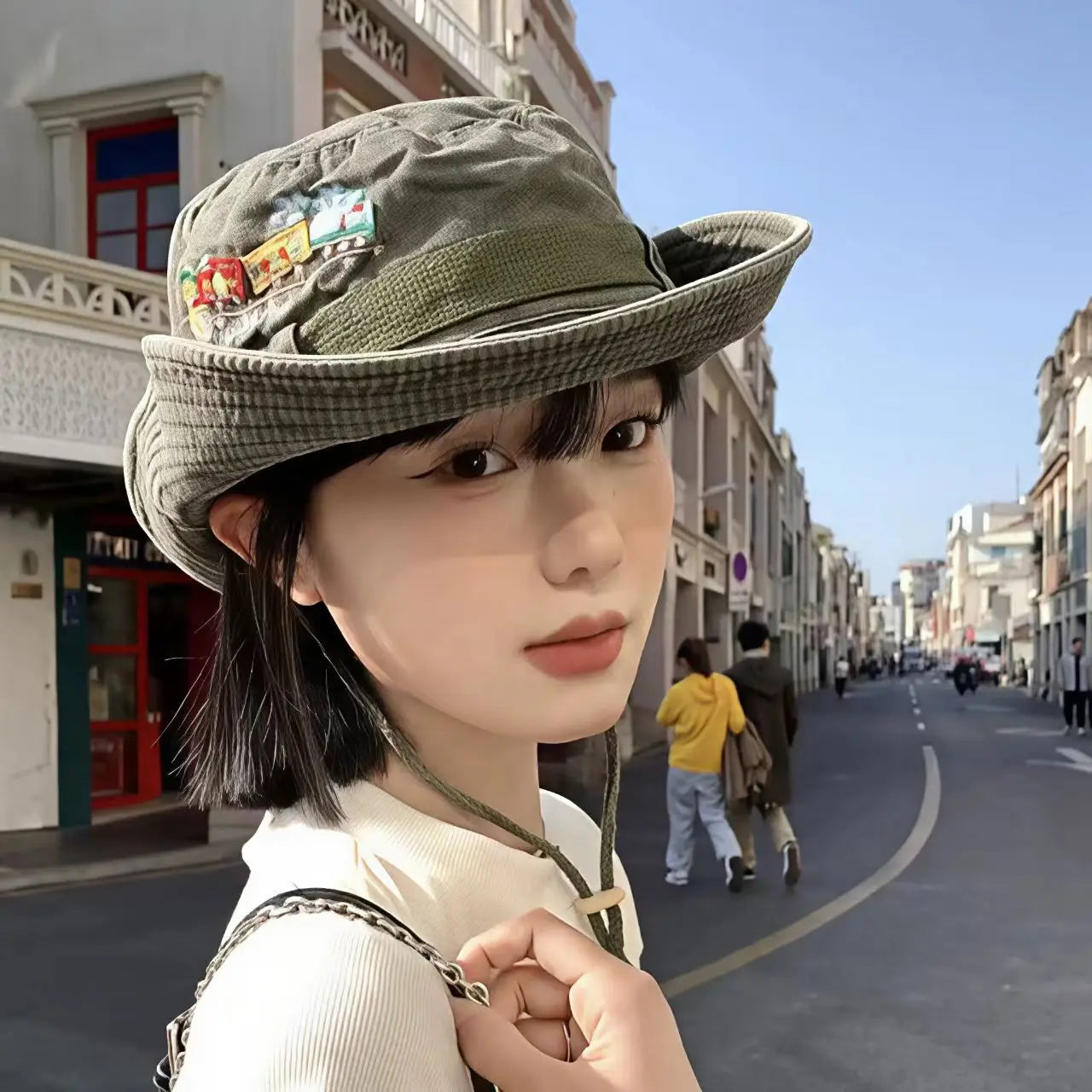 Vintage Outdoor Sun Protection Bucket Hat