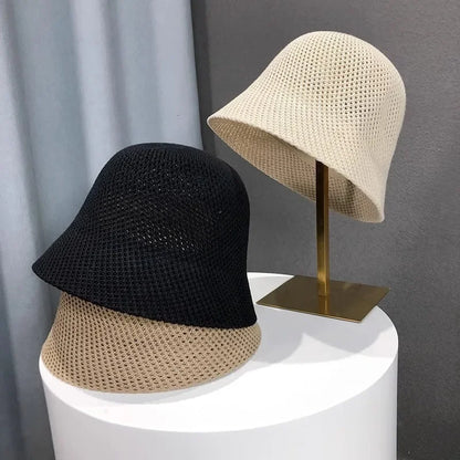Women Summer Breathable Foldable Japanese Beach Bucket Hat
