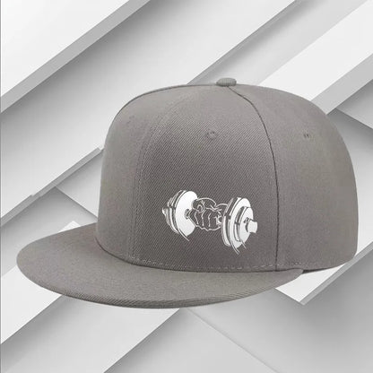 Dumbbell Fist Print Street Style Snapback Cap