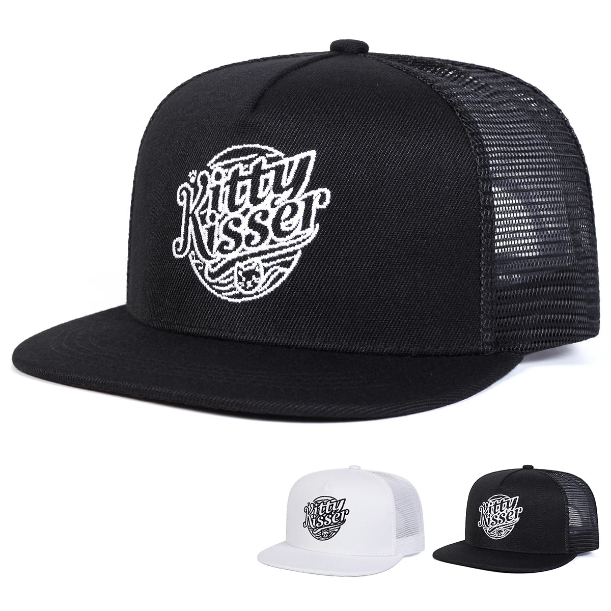 Kitty Kisser Embroidery Hip Hop Snapback Cap