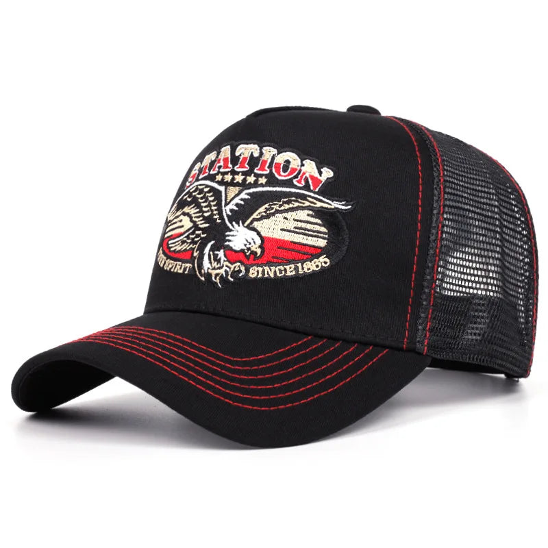 Unisex Sun Hat Hip Hop Mesh Trucker Hat