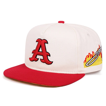 Letter A Flat Brim Unisex Baseball Cap