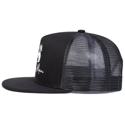 Unisex Simple Man Duck Embroidery Hip-hop Net