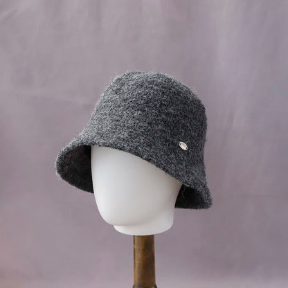 New Y2K Wool Knitted Winter Bucket Hat