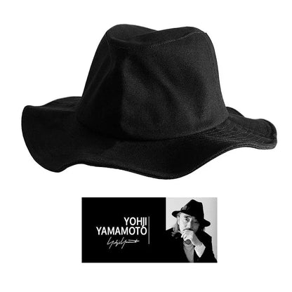 Oversized Yamamoto Style UPF50+ Black Bucket Hat