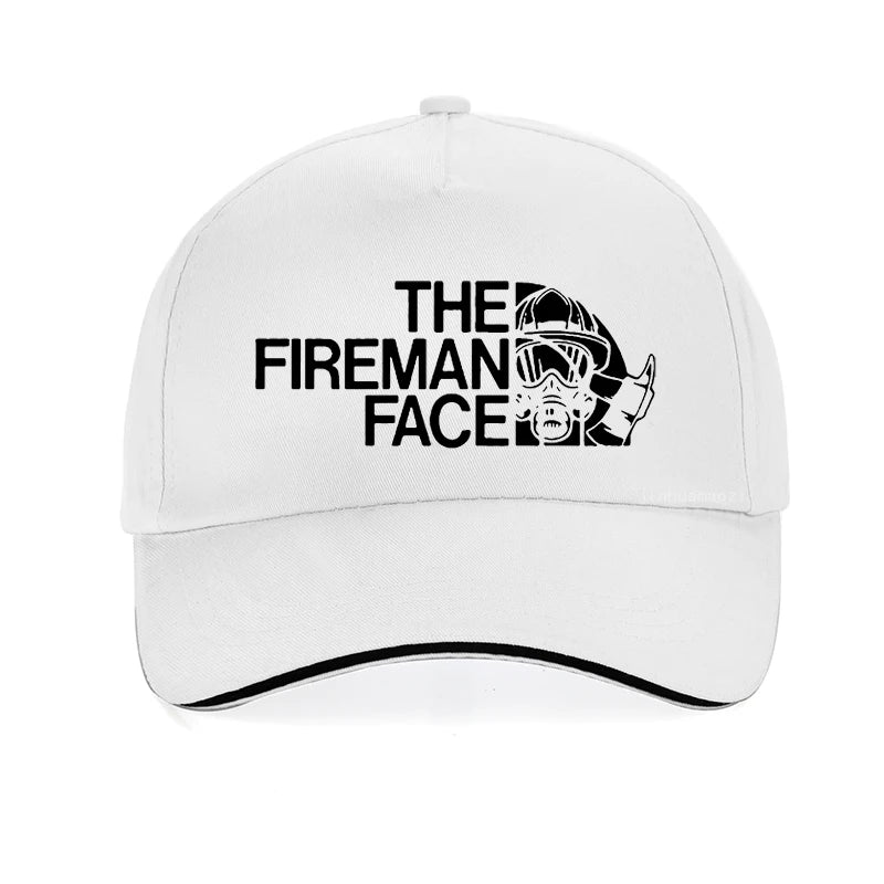 Funny Firefighter Face Adjustable Dad Baseball Cap