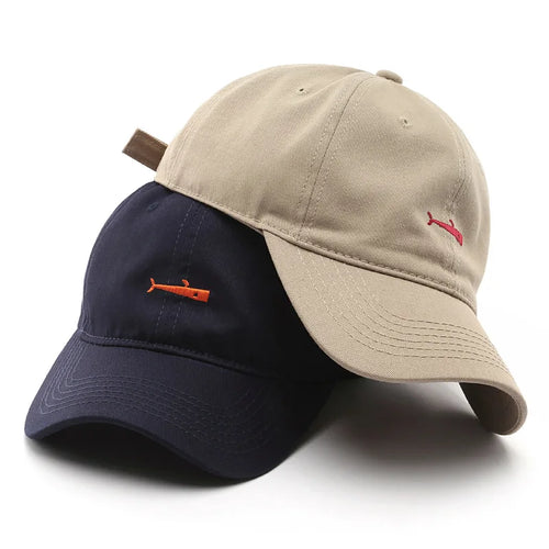 Simple Whale Embroidery Soft Cotton Baseball Cap